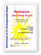 Poster Konzertankündigung Hosianna dem Sohne Davids